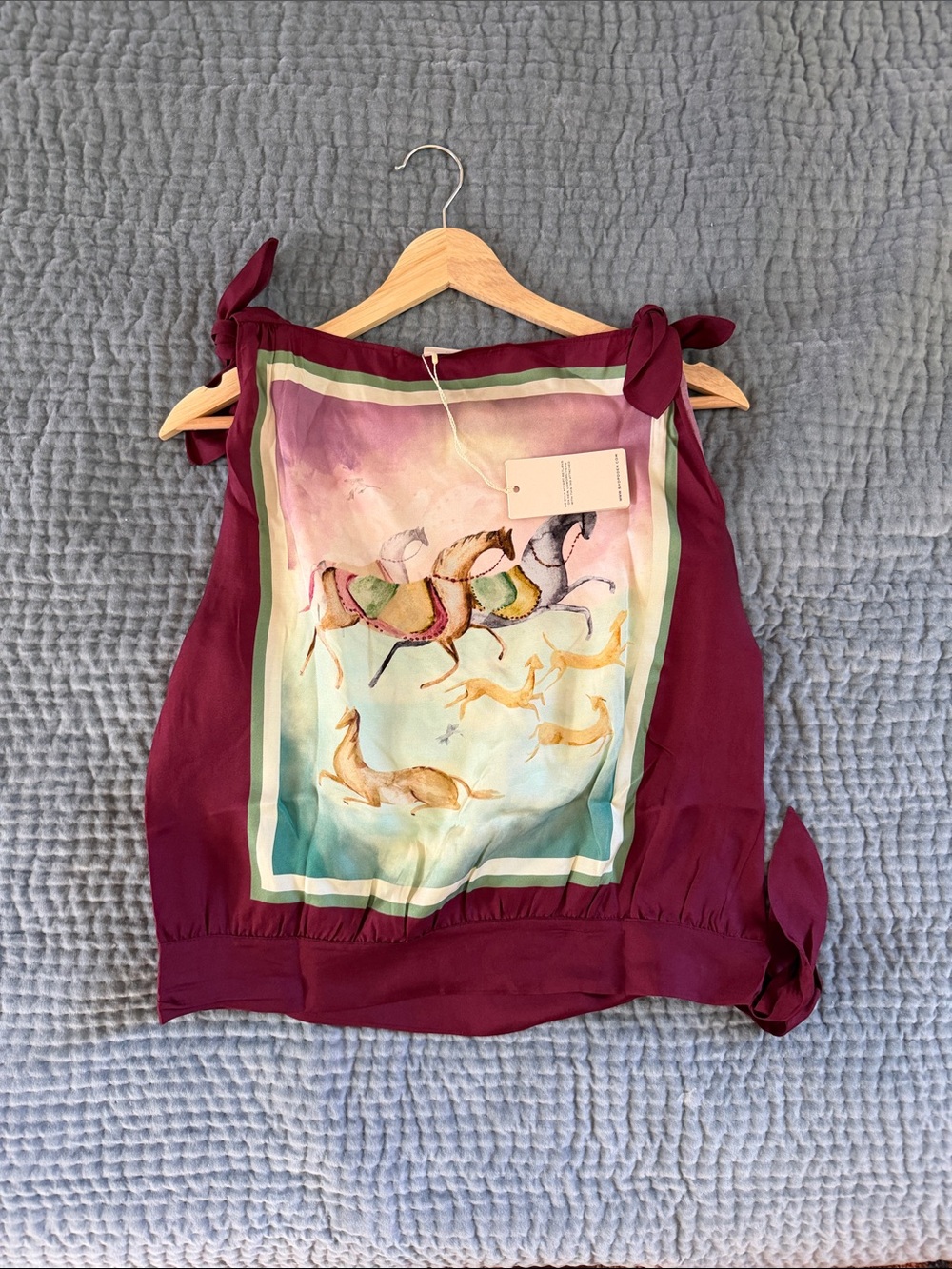 Doen Aliette Silk Scarf Top - Picture 2 of 2